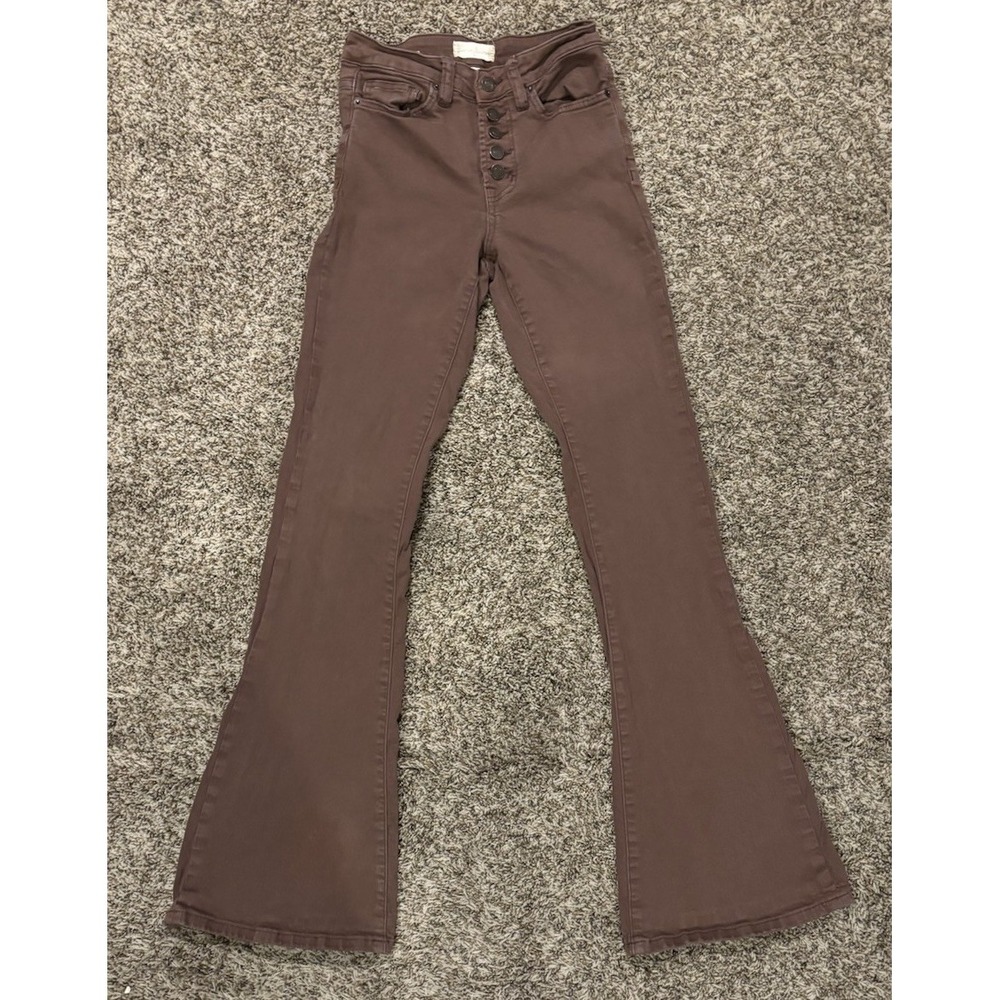 Altard State Brown High Rise Flare Jeans Multi Button ALT-612BR Womens Size 24